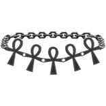 Ankh Goth Metal Belt in Silver 3.0