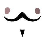 Anonymous's mustache "niche\moe\clown\troll"