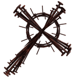 Antique Rusty Nail Cross Relic