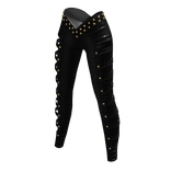 aprelle leather studded pants black