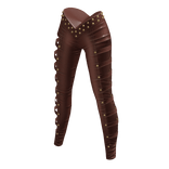 aprelle leather studded pants brown