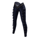 aprelle leather studded pants navy