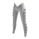 aprelle leather studded pants white