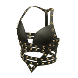 aprelle Y2k leather studded top snake