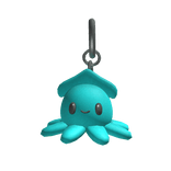 Aqua Squid Plush Keychain