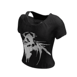 Archangel Grunge Emo Off Shoulder Shirt w Vest