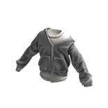 ardor* - open zip hoodie w/shirt (grey)