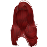 Ariel Red Elegant Glam Side Part Blowout Hair