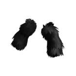 Black fur arm wraps
