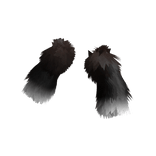 Black fade fur arm wraps