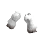White fade fur arm wraps