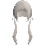 Ash Blonde Pigtails Bows Long W Bangs