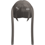 Ash Grey Long Pigtails W Hairclips & Bangs