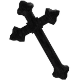 Ashen Wooden Gothic Cross