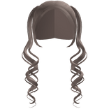 ♡ ; ashy brown kawaii pigtails