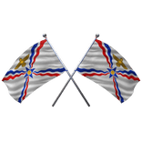 Assyrian Shoulder Double Flag