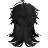 Asymmetrical Anime Hair (Black)