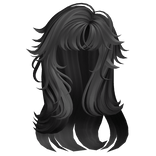 Asymmetrical Grunge Layers (Grey Bangs)