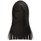 ♡ : asymmetrical hime anime hair dark brown