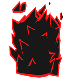 Auditor's Red Left Arm Outline Flames