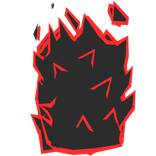 Auditor's Red Right Arm Outline Flames