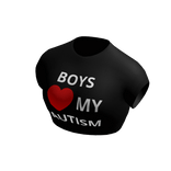 Autism Black Meme Crop Top