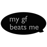 Awesome GF Sign Speech Bubble (Black)