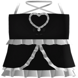 ꒰ ♡ ꒱ baby black ruffled doll dress w bow