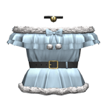 Baby Blue Fur Bow Bell Dress Choker 3.0