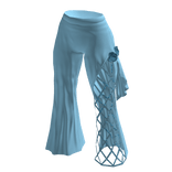 ♾️ Baby blue goth one-leg fishnet pants