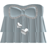 ♡ baby blue ruffled ribbon top