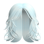 Baby Blue Wispy Messy Short Bob Y2K Hair 