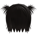 ♡ baby doll short hair w/ pigtails in black