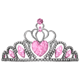 baby pastel pink heart tiara