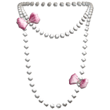 Baby Pink Gyaru Agejo Bow Pearl Necklace 