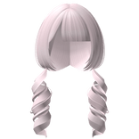 ♡ baby pink swirly curly pigtails