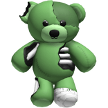 baby zombie bear on your back