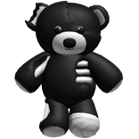 baby zombie bear on your back black