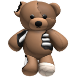 baby zombie bear on your back brown