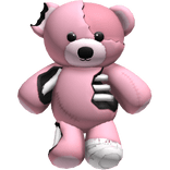 baby zombie bear on your back pink