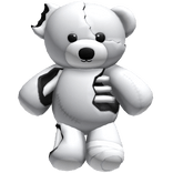 baby zombie bear on your back white