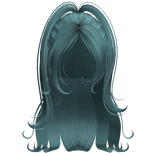 ♡ babydoll long girly hair (dark teal)