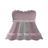 ♡ babydoll picnic dress in pink w/ white stripes