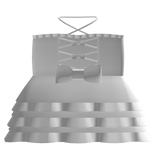 babydoll princess tube dress cross neck white