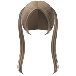 ♡ Back Chai Cutesy Kawaii Long Straight Pigtails