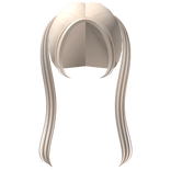 ♡ Back Pastel Blonde Kawaii Long Straight Pigtails