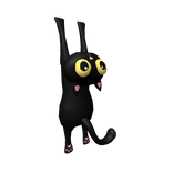 Back Scratching Black Cat