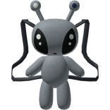 Backpack Plush 1.0 Cute Silly Gray Alien