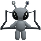 Backpack Plush 1.0 Cute Silly Gray Alien