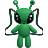 Backpack Plush 1.0 Cute Silly Green Alien